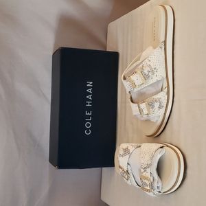 NEW Cole Haan Megan Buckle Leather Slide Sandal